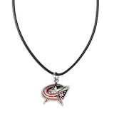 Columbus Blue Jackets Official Logo 18" Leather Necklace
