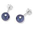 Valero  Pearls  Damen-Ohrstecker  Sterling  Silber  S��wasser-Zuchtperlen  pfauenblau  ca.  7,0-7,5   mm  hoher  Glanz  60201352