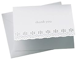 Martha Stewart Crafts Doily Lace Thank You Cards