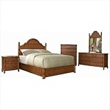 Thomastown 6 Piece Platform Storage Complete Bedroom in Antique Size: Twin