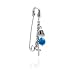 Sterling Silver Pin Cross And Heart Charm Pin