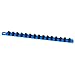 Ernst Manufacturing 18-Inch Socket Organizer with 17 1/2-Inch Twist Lock Clips, Blue (8405-Blue-1/2)