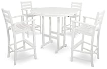 Big Sale Trex Outdoor Furniture TXS119-1-CW Monterey Bay 5-Piece Bar Set, Classic White