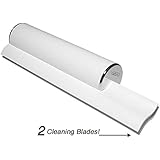 Cleret ELITE Bath & Shower Squeegee with Chrome End Caps & Dual White Cleaning Blades Made in USA