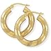 9ct Hoop Earrings with a Mesh Motif. Beautiful presentation gift box and anonymous outer packaging. Money back if not 100% delighted