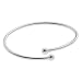 Sterling Silver Flexible Bangle Cuff Bracelet For Pandora or Biagi Beads Screw End