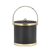 Sophisticates Ice Bucket in Black w Vinyl Cover