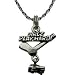 Silver Girlz Play Hard Hockey Necklace
