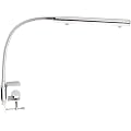 Trio-Leuchten 527720306 LED-Klemmleuchte inklusiv 1x 3 W LED-Panel, mit Klemme und Flexarm, Chrom, Glas wei� satiniert