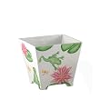 Frog and Lily Pad Square Ceramic Cachepot Planter