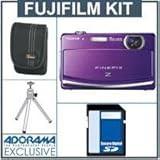 Fujifilm FinePix Z90 Digital Camera Kit- Purple - with 4GB SD Memory Card,  ....