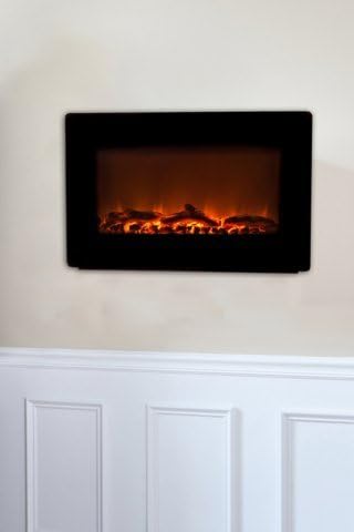 Fire Sense - Fire Sense Black Wall Mounted Electric Fireplace
