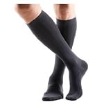 Mediven for Men Ribbed Knee High 20-30mmHg Closed Toe, V, Black
