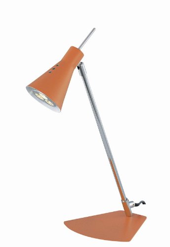 Energy Saving LED Desk Lamp in Orange and Chrome Finish