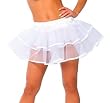 Sexy Adult Womens Halloween Accessory Short White Crinoline Petticoat Slip Skirt Party