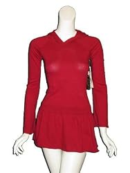 JOSETTE Hooded Mini Dress in Red