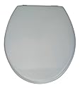 Wenko 152119100 WC-Sitz Prima, Spülkasten geeignet, hochwertiges Material, MDF, mehrfach lackiert, anthrazit, 41 x 37 cm