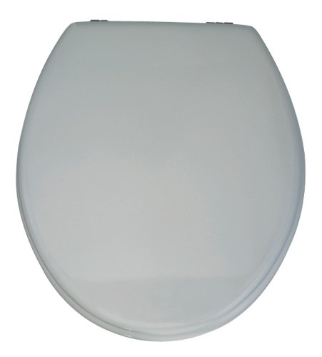WENKO 152119100 WC-Sitz Prima - Sp&uuml;lkasten geeignet, Chrom-Metallbefestigung, MDF, anthrazit