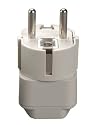 Grounded Europe Adapter - USA to Europe - CE Certified - Beige - Heavy Duty Adapter Plug