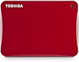 Toshiba Canvio Connect II 1TB Portable Hard Drive, Red (HDTC810XR3A1)