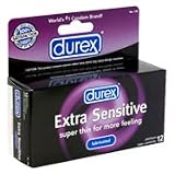 Durex Extra Sensitive Condoms - Super Thin For More Feeling, 12 Pack