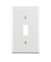 Leviton 88001 1-Gang Toggle Device Switch Wallplate, Standard Size, Thermoset, Device Mount, White