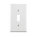 Leviton 88001 1-Gang Toggle Device Switch Wallplate, Standard Size, Thermoset, Device Mount, White