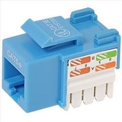 Belkin R6D024-AB5EBL25 25PK CAT5E BLUE KEYSTONE JACK 568A/568B