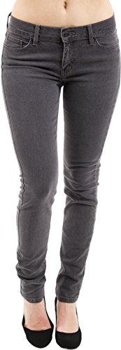 Eunina Jeans Women's Skinny Jean, Mid Rise, Stretchy, Back Pocket Detail Grey