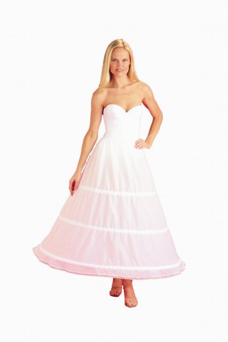 New 3 Bone Hoop Skirt Bridal Taffeta Bridal Petticoat Wedding Gown Slip (130DS)