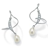 Freshwater Pearl Sterling Silver Earspirals™