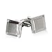 Industrial Brushed & Polished Silver Cufflinks with Screw Prints with Presentation Box