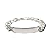 Eve's Addiction Mens Sterling Silver 8 Inch Curb Link ID Bracelet