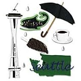 Boutique Themed Destination Stickers: Seattle, Washington