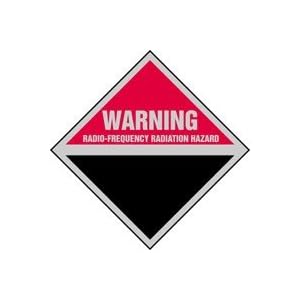 WARNING RADIO-FREQUENCY RADIATION HAZARD 9 x 9 Dura Aluma-Lite Sign by 
