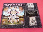 Yankees Mickey Mantle Roger Maris 2 Card Collector Plaque 50th ANNIVERSARY