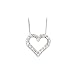 14K White Gold 1/2 ct. Diamond Heart Necklace