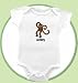 Monkey Short Sleeve Infant Onesie, Baby Size 6-12 Months