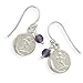 Victorian Wax Seal Earrings Cupid Sterling Silver title=