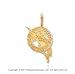 14k Yellow Gold Florida Marlins Elegant Carved Pendant