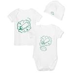 SpaSilk 100% Cotton 3-Piece Layette Set - Boy Bottle Design, Newborn