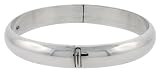 Sterling Silver Plain High Polished Bangle, about 3/8 (9mm) Thick