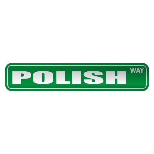  POLISH WAY  STREET SIGN COUNTRY POLAND