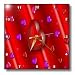 Love Heart PatternTwo - 10x10 Wall Clock