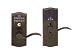 Schlage LiNK Wireless Keypad Entry Lever Add-on Lock, Aged Bronze