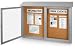 Double-Door Outdoor Message Center - 45 X 30 - Light Gray
