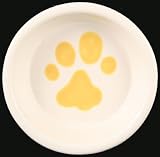 Melia Economical Dapper Dog Bowl -Butter Me Up Paw Design- MEDIUM