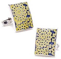 Enamel Honeycomb Cufflinks