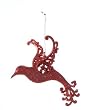 5" Christmas Brights Red Glitter Drenched Hummingbird Holiday Ornament