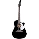 Fender Sonoran SCE Dreadnought Cutaway Acoustic-Electric Guitar - Black